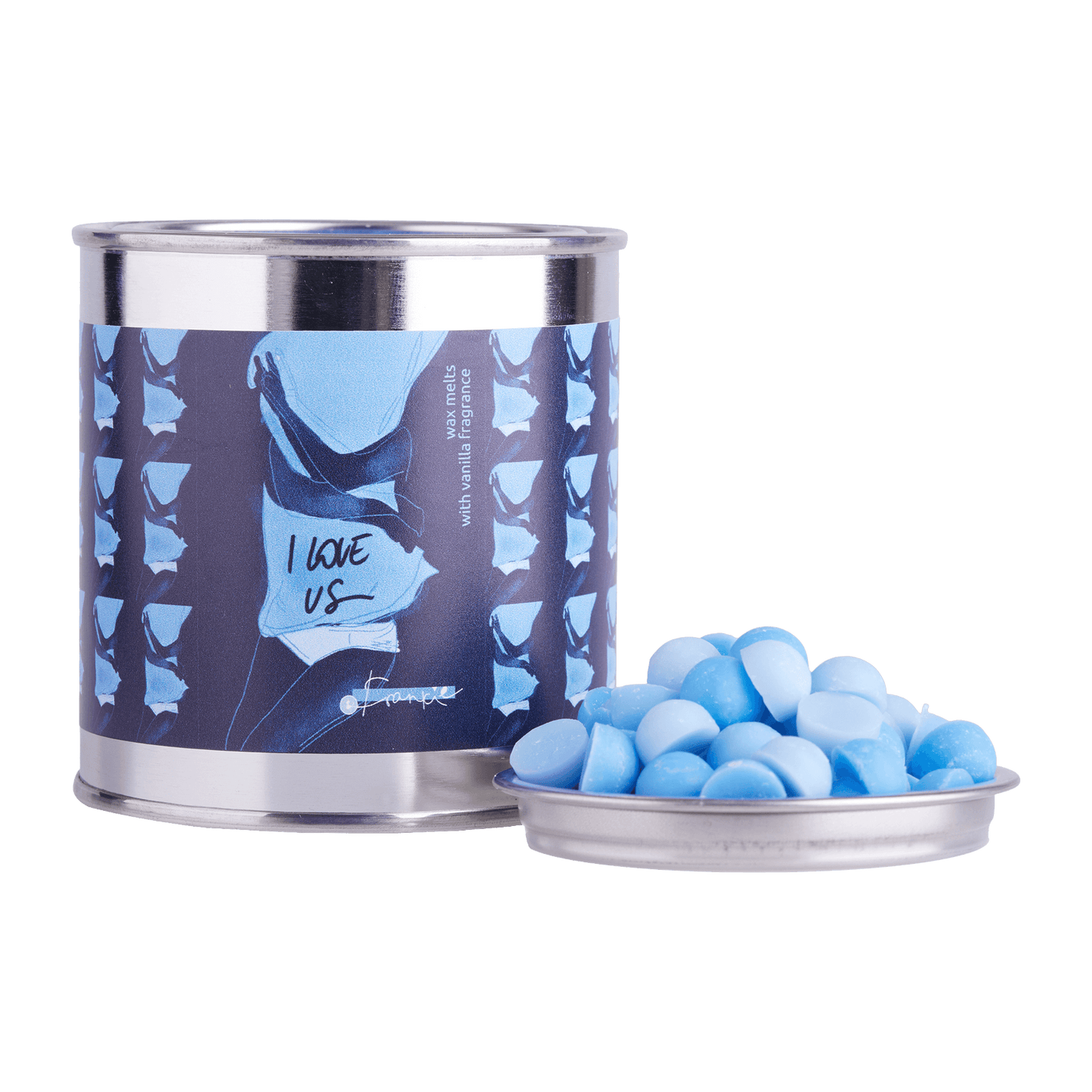 "I love us" soy wax melts in a can