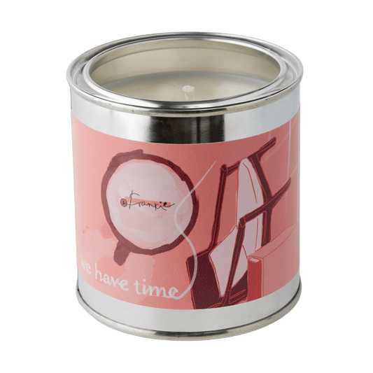 "We have time" soy wax candle in a metal can